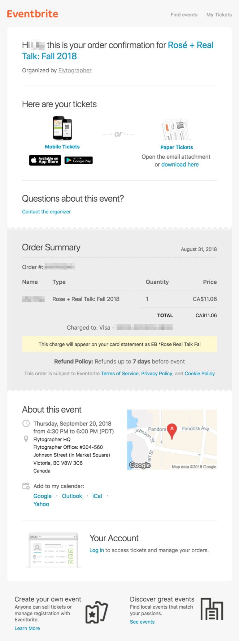 Eventbrite email example