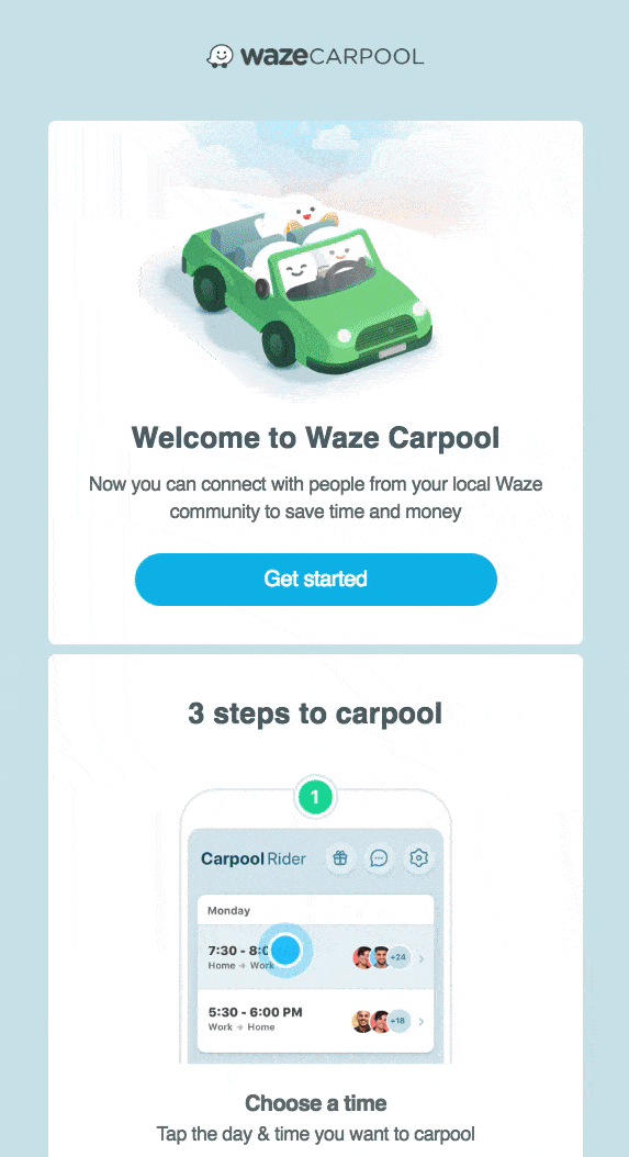 Waze email example
