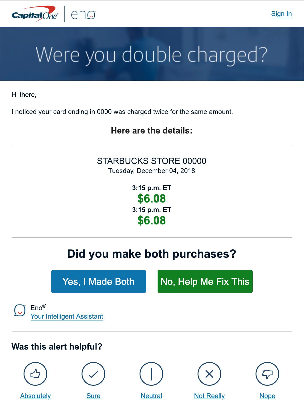 Capital one email