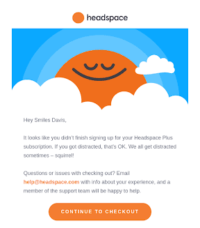 Headspace sample email