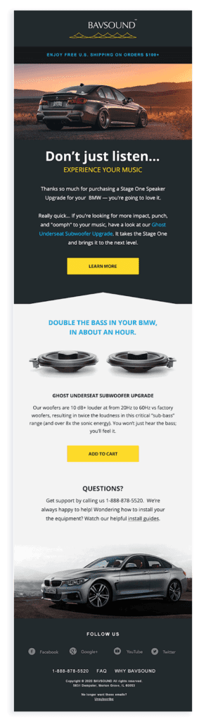 Bavsound sample email