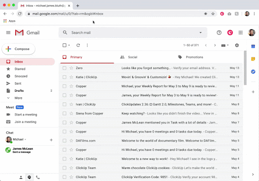 gmail interface