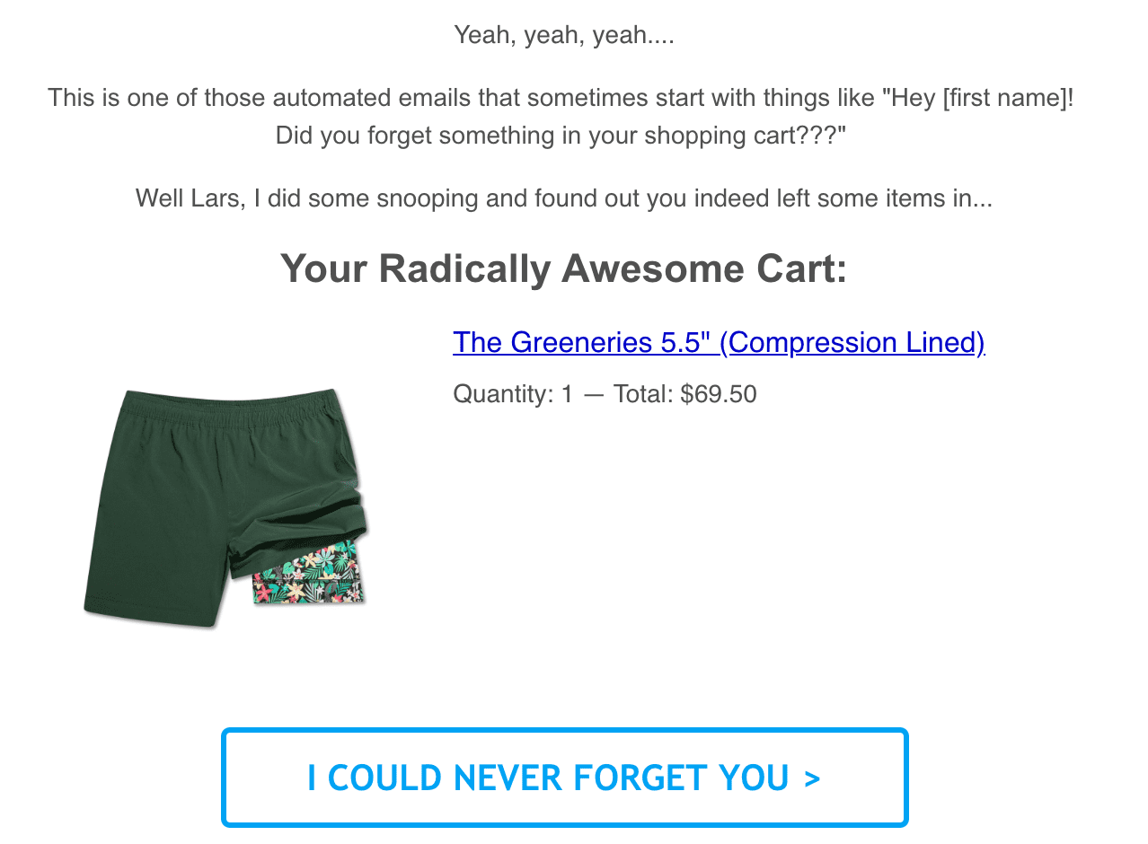 Radically awesome sample email