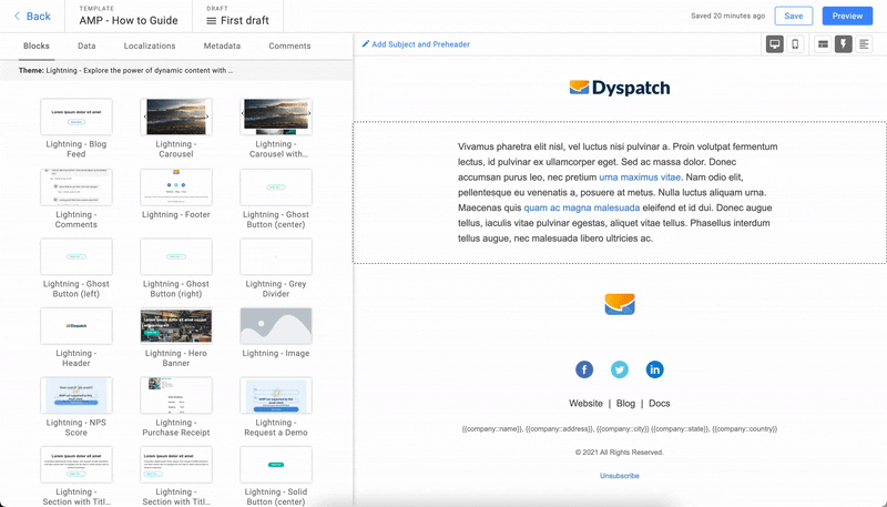 Creating an AMP Comments block in Dyspatch