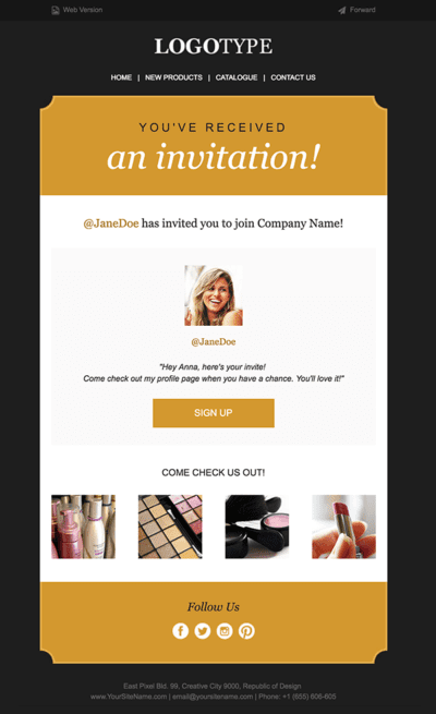 Goldstar free html email template