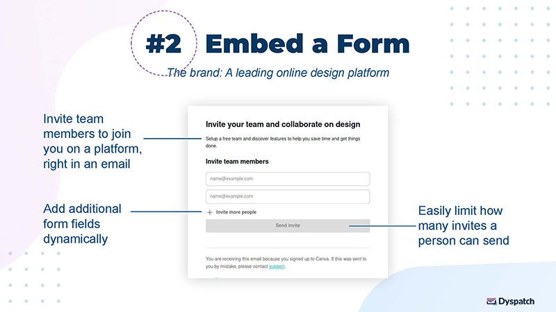 Embed a form