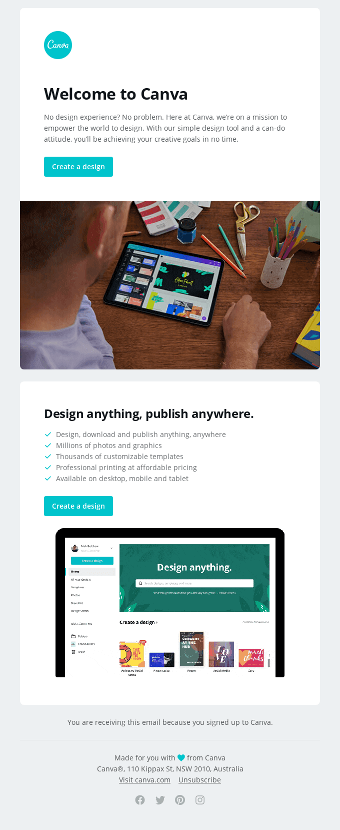 Iterable-canva sample email