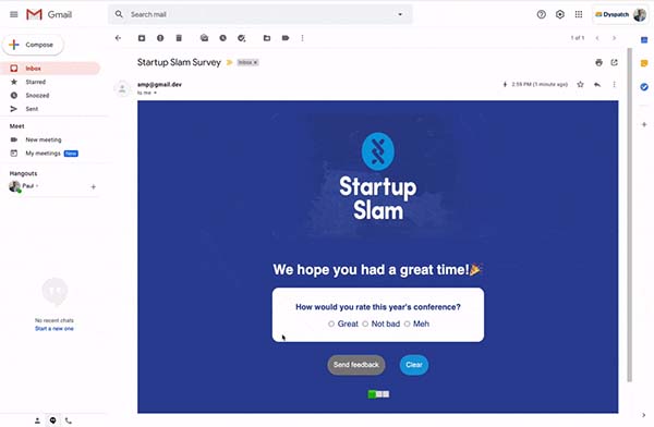 Startup Slam Survey Sample