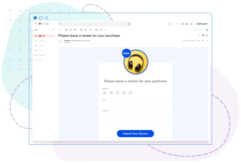 app in email product review