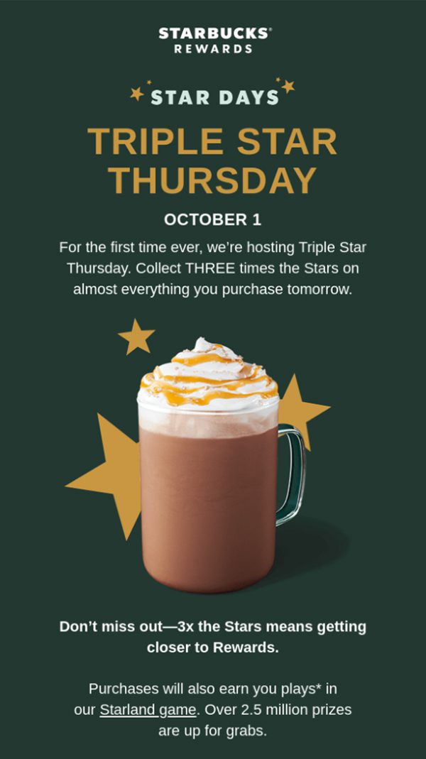 Starbucks Email Sample