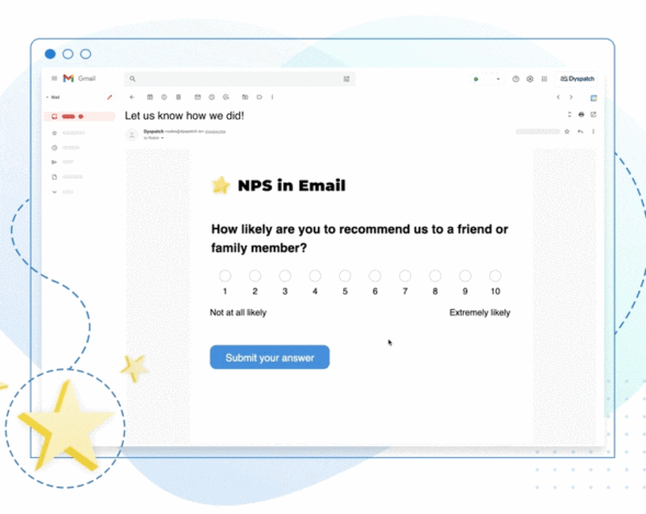 Interactive NPS score surveys with AMP Email