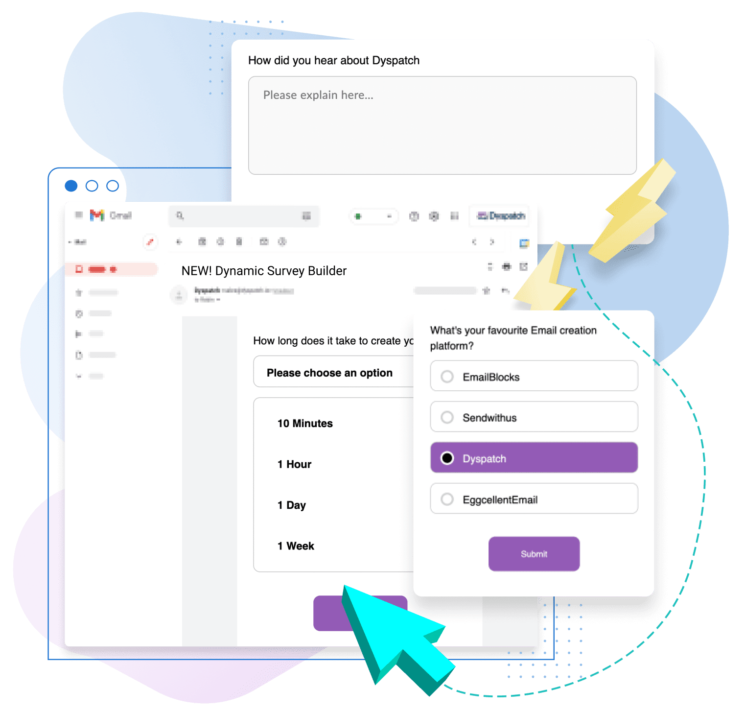 Create interactive AMP email surveys with the Dynamic Survey Builder