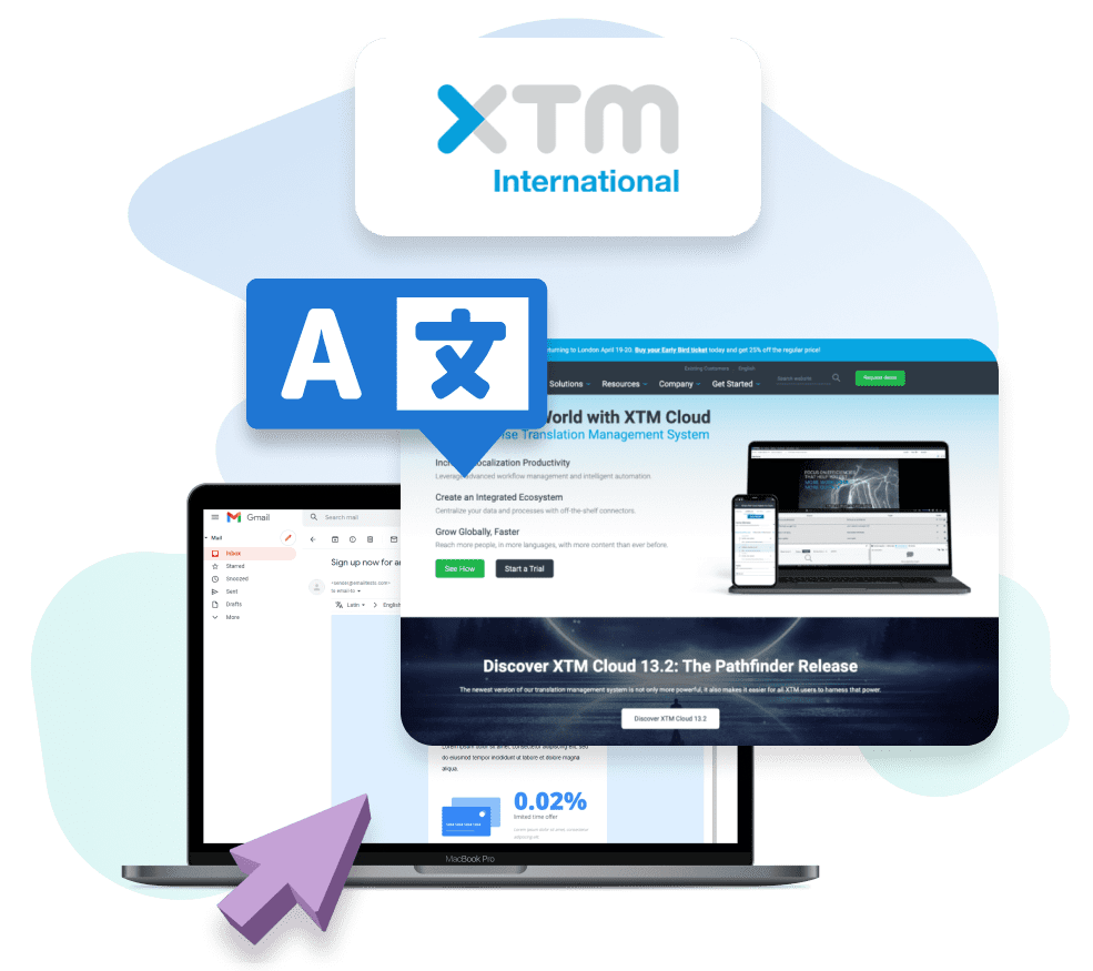 XTM international website and logo