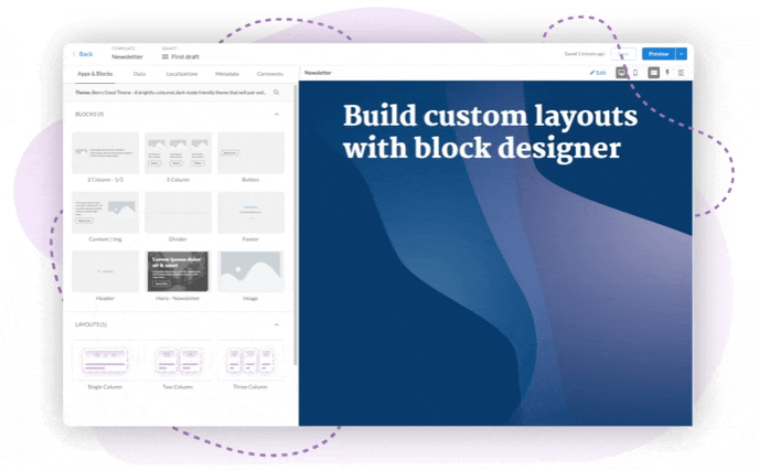 Create custom layouts with the layout designer