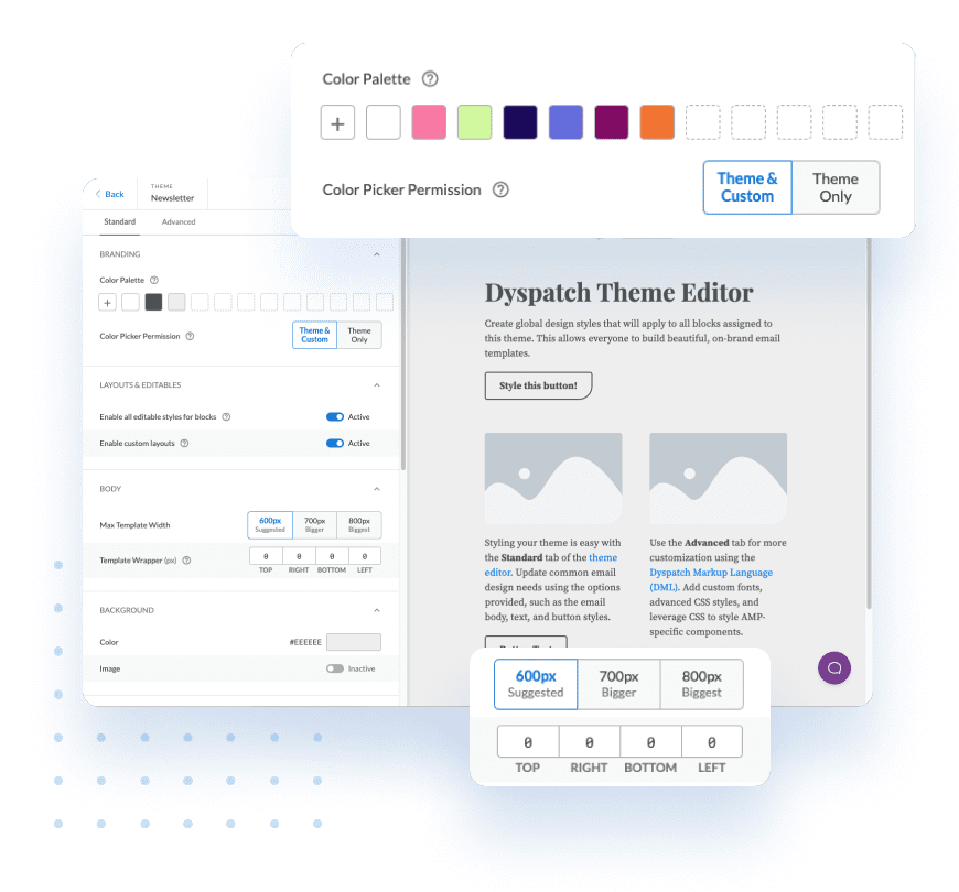 Design systems in the Dyspatch themes editor
