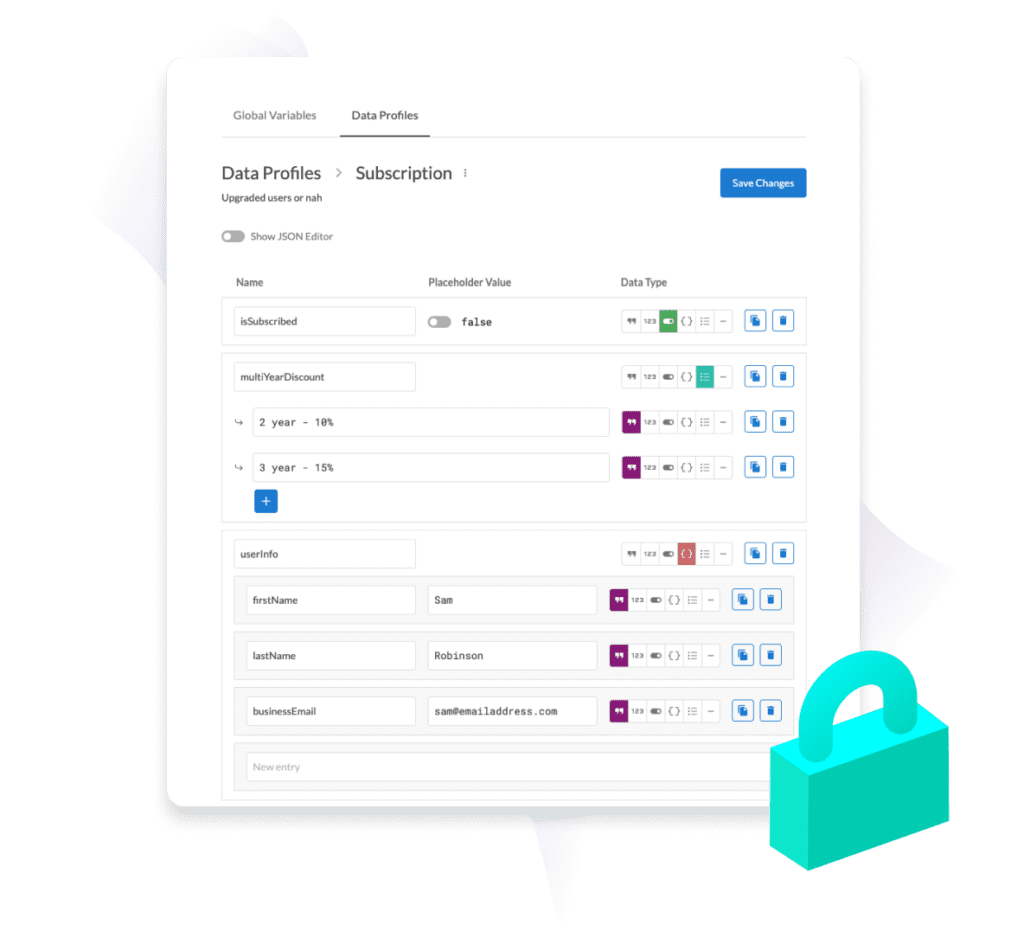 Set your data profiles with the visual coder