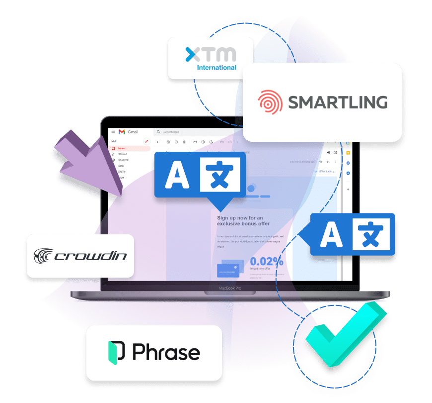 Seamless email templates localization with Smartling, XTM International, Phrase and Crowdin