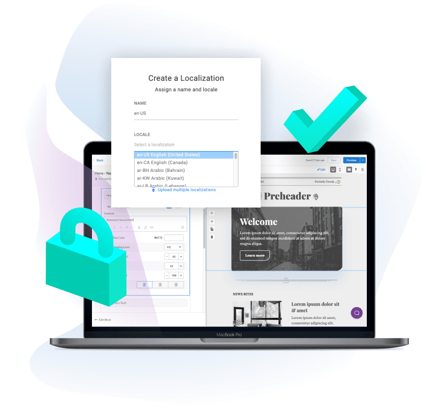 Template locking for ease of translation