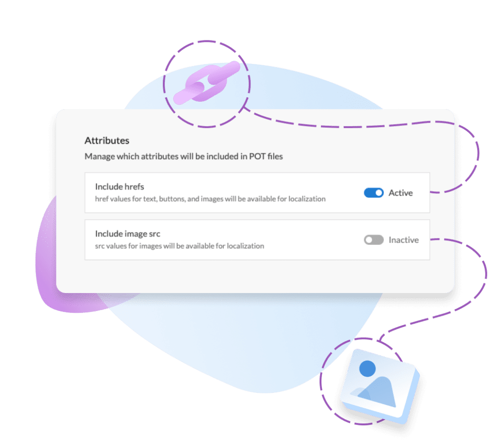 Toggle attributes for localizations