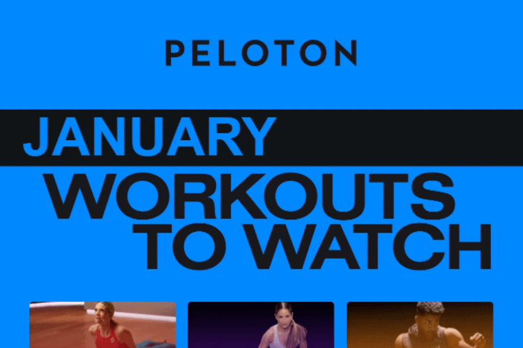 Peloton’s January newsletter of “Workouts to Watch”