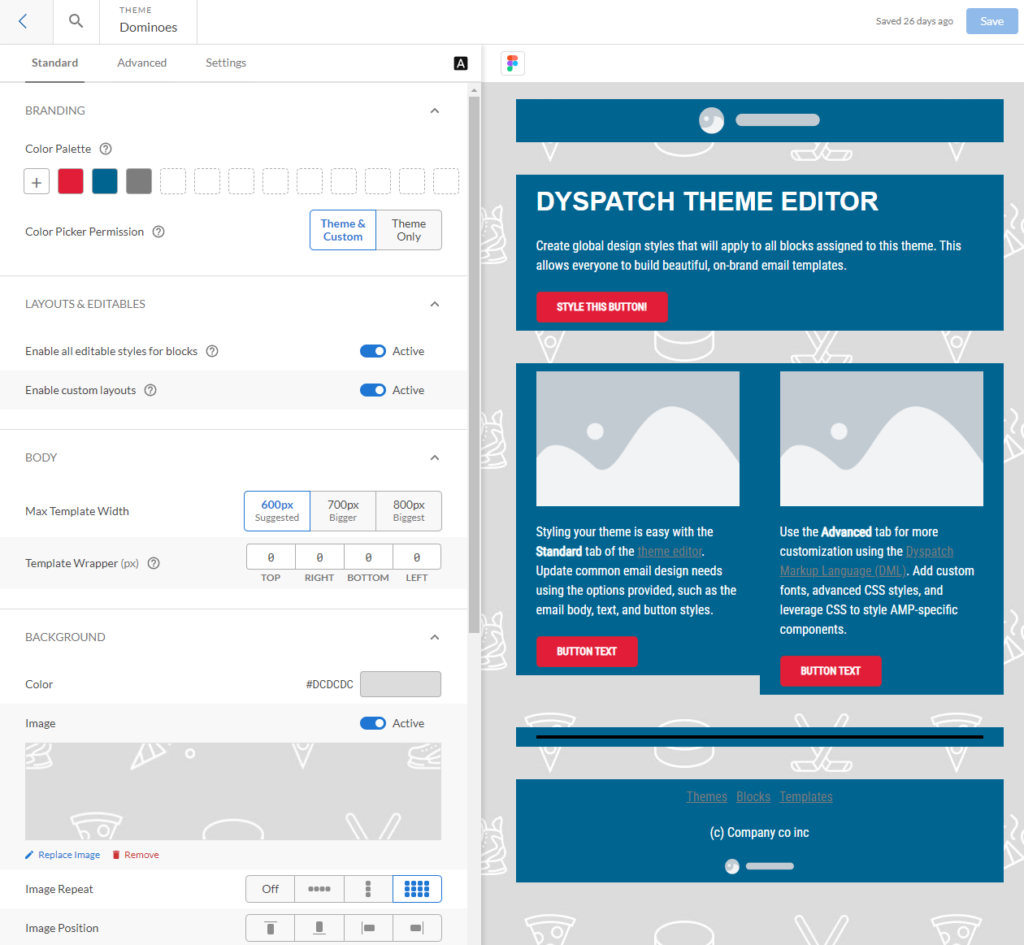 Domino’s theme in Dyspatch