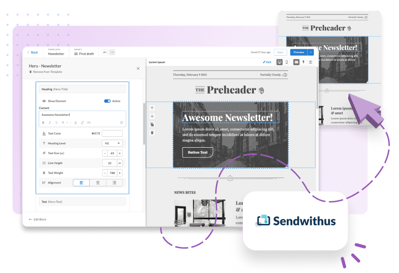 sendwithus integrations export email