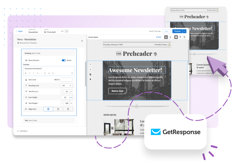 The Dsypatch Getresponse email builder