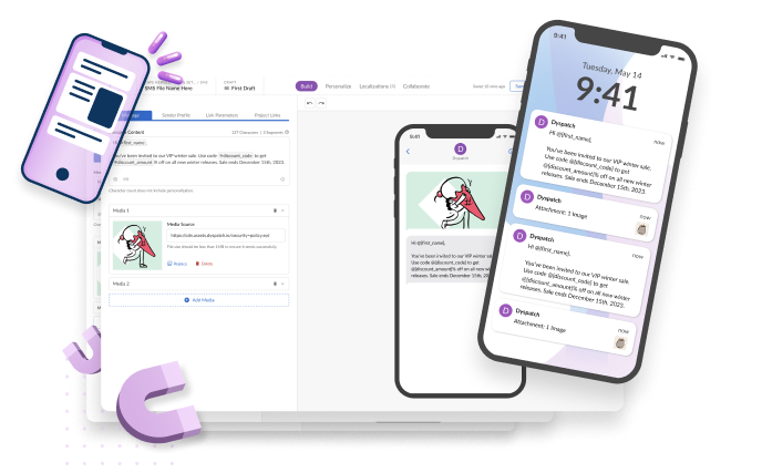 The Dyspatch Push and SMS Marketing Builder