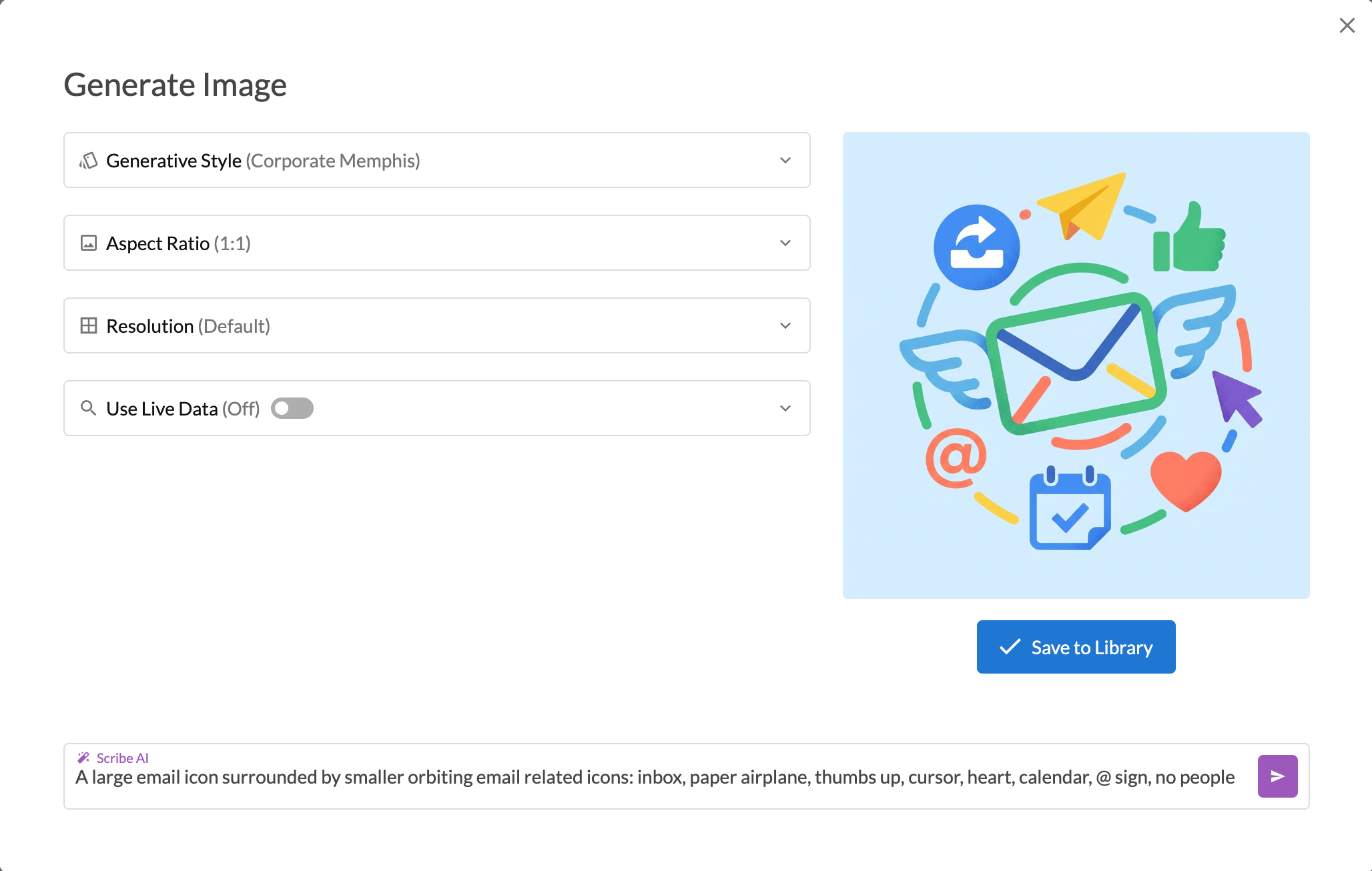 Scribe AI Image generation for Email