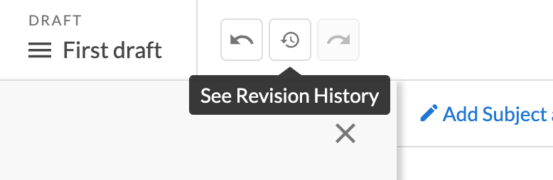 Email revision history in Dyspatch