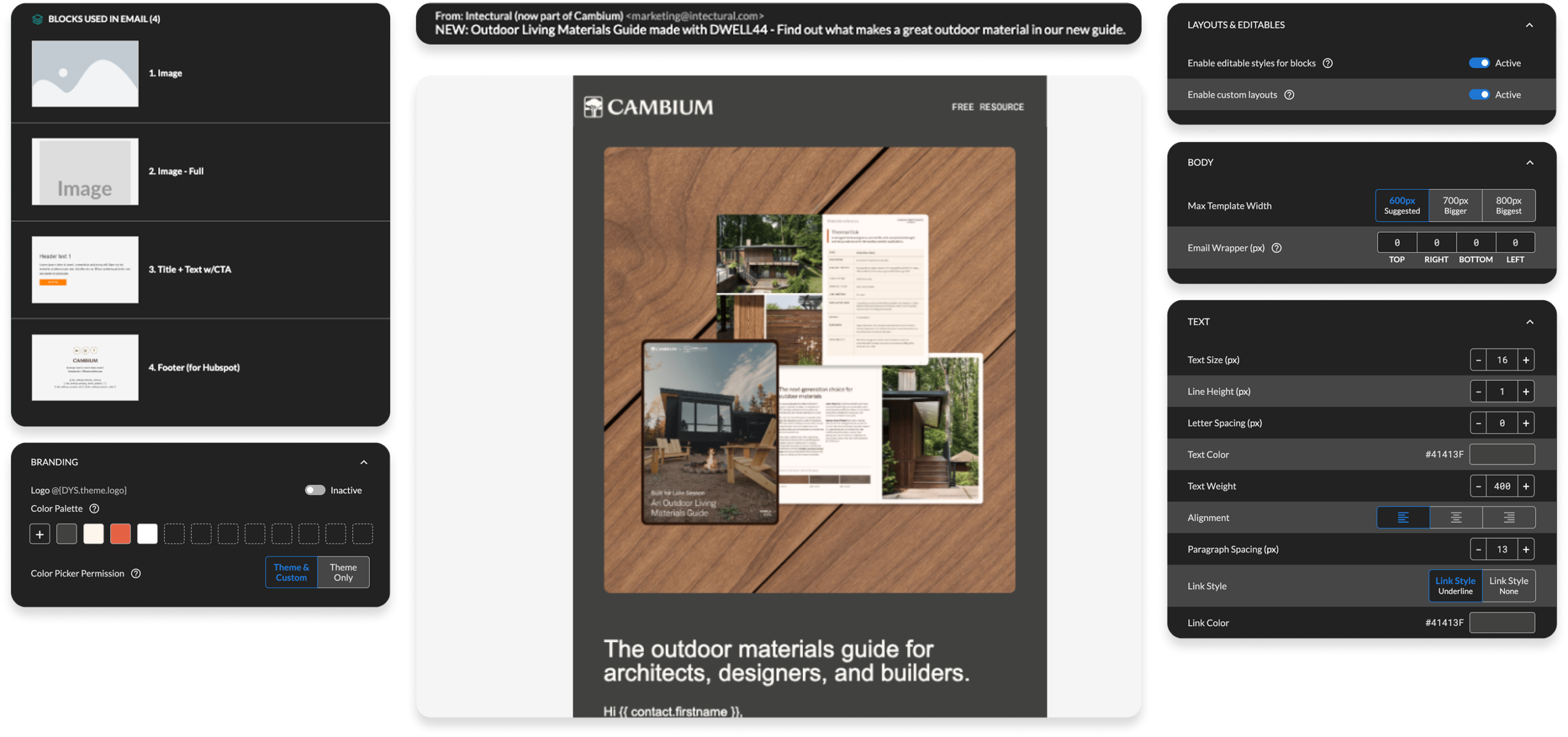 Cambium Carbon email design system